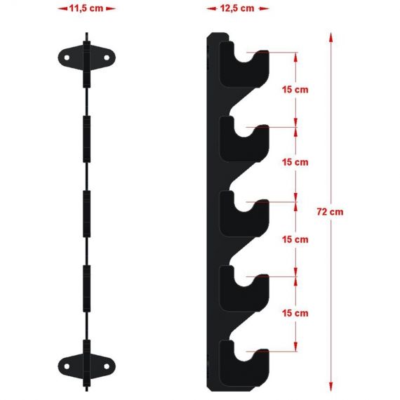 Langhantelablage / Gun Rack - zur Wandbefestigung