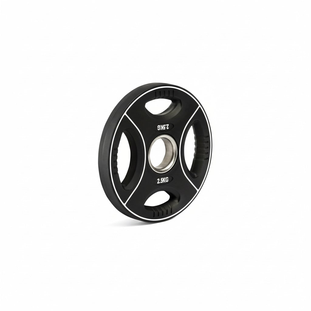 Vorteilspaket Polyurethan 4-Grip Hantelscheiben 50 mm – 125 kg SW