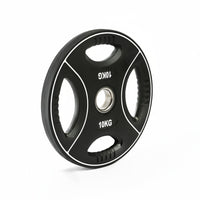 Polyurethan 4 Grip Hantelscheiben 50 mm - 10 kg schwarz/weiß