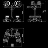 ATX® Octa-Dumbbells 2 x 24 kg Maße