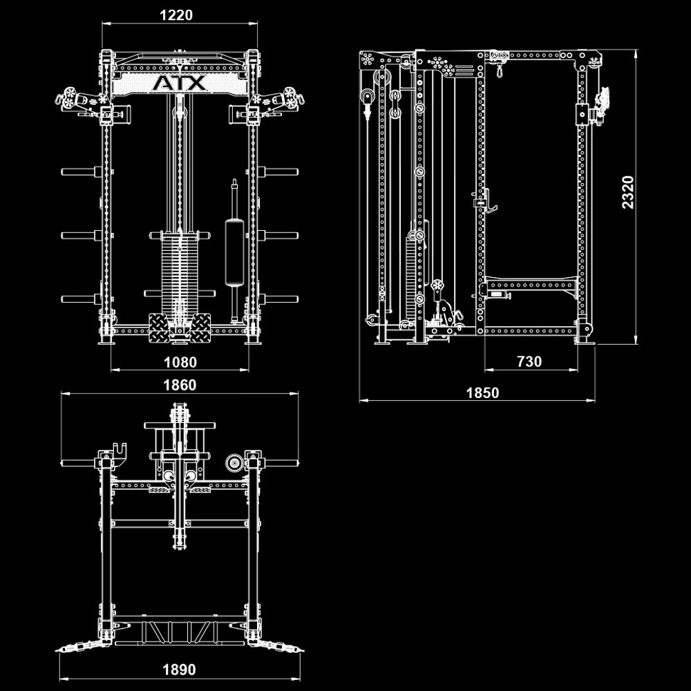 ATX® Hardcore Power Rack & Pull Station FCR-780