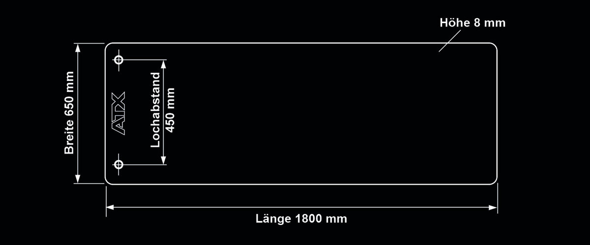 ATX® Profi Gymnastikmatte 180 x 65 x 0,8 cm