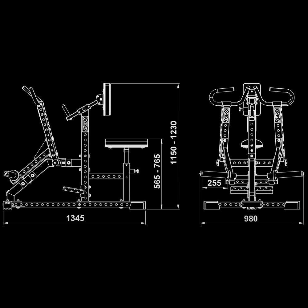 ATX® Lateral Row Machine - rowing machine 
