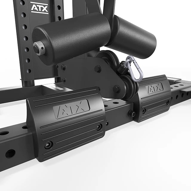 ATX® Power Rack PRX-780 mit Latzug - Hantelscheibenaufnahme Fußstützen