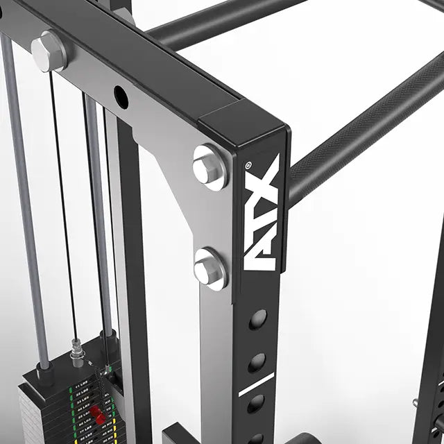 ATX® Power Rack PRX-510-XS mit Latzug 100 kg Steckgewichte ATX-Logo