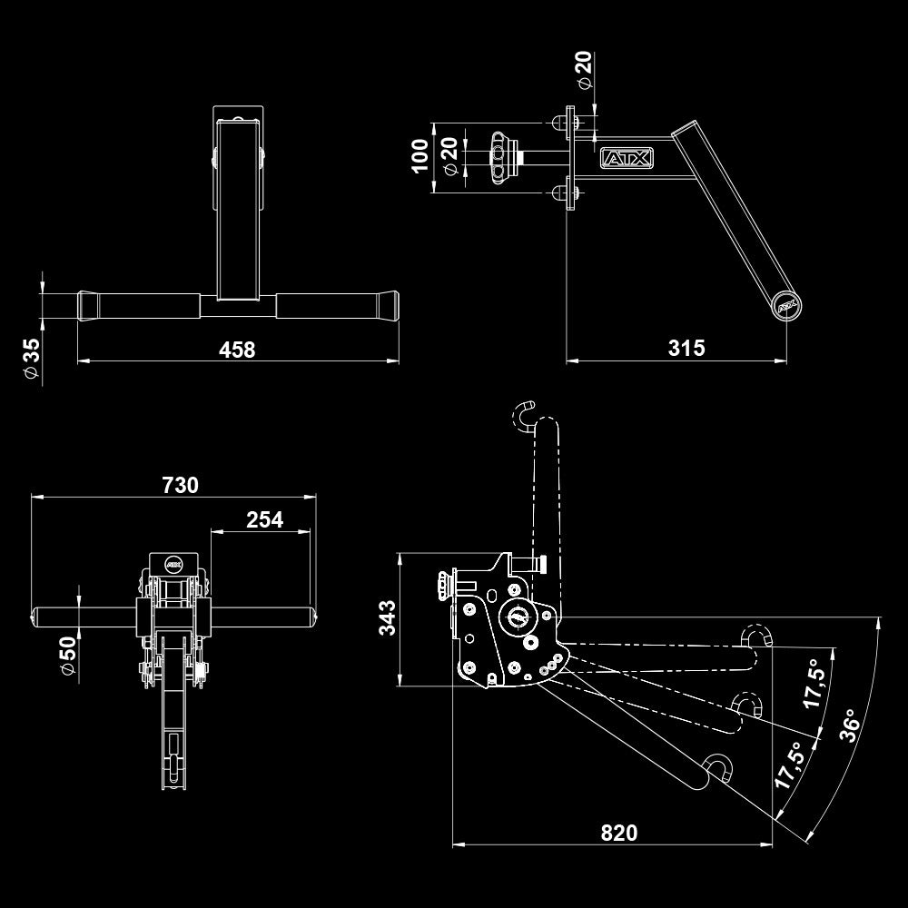 ATX® Belt Squat Rack Attachment