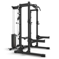 ATX® Half Rack 780 mit Extension und Latzug Steckgewichte schräge Ansicht