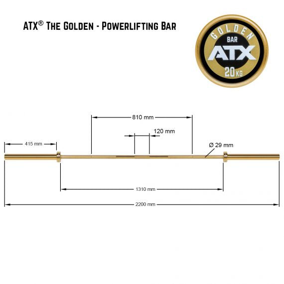 ATX® The Golden Powerlifting Bar