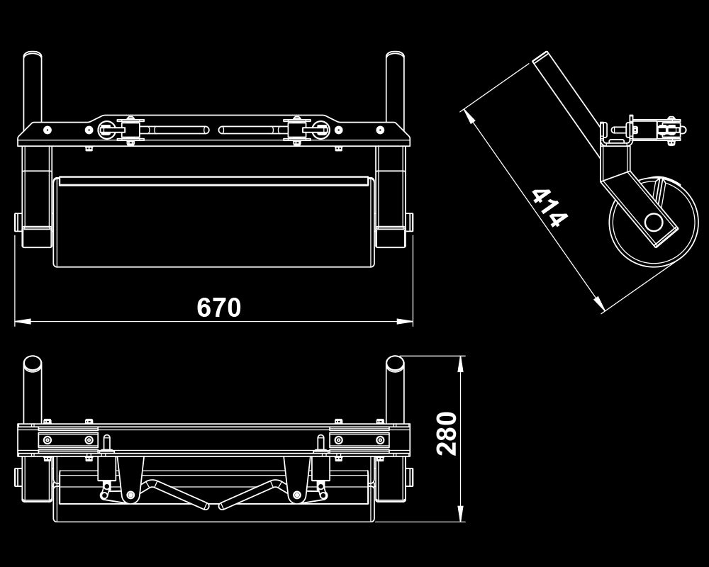 ATX® Hip Thrust Option Maße Polsterrolle