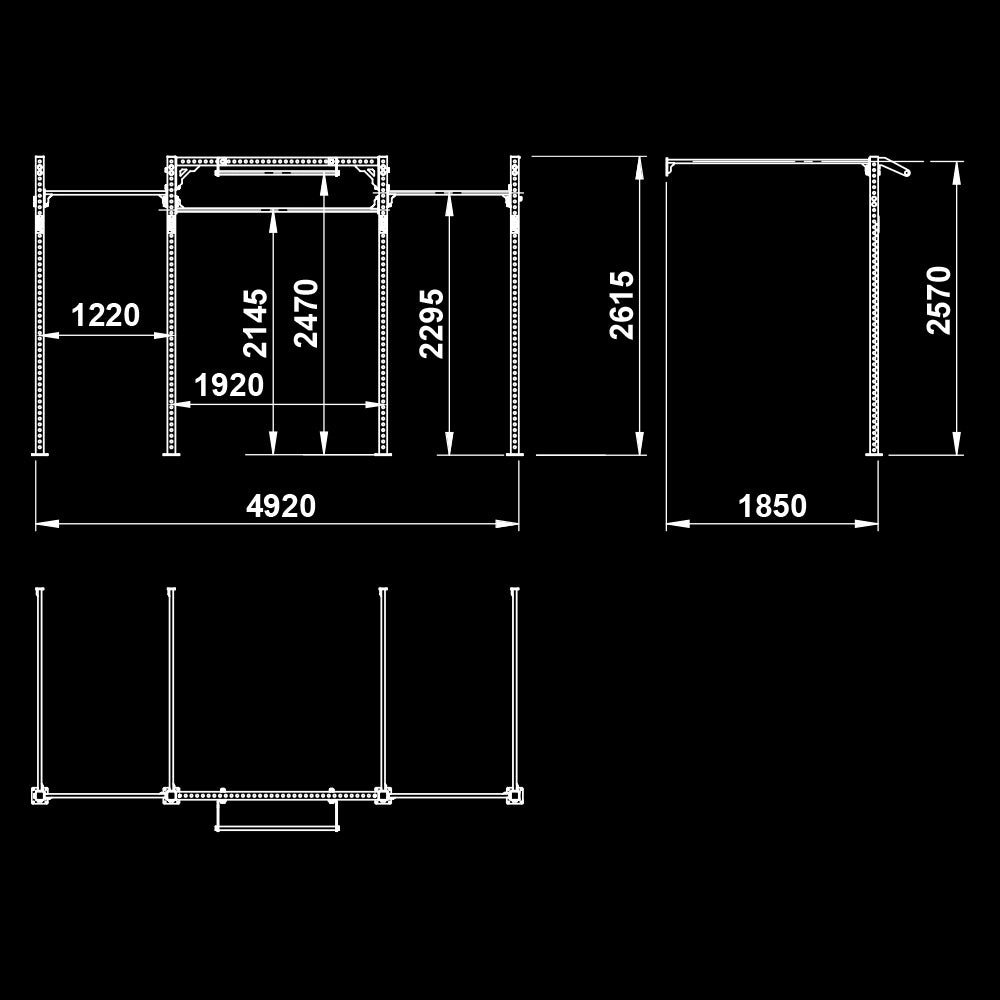 ATX® Functional WALL RIG 700 - SECTOR 3 Maße