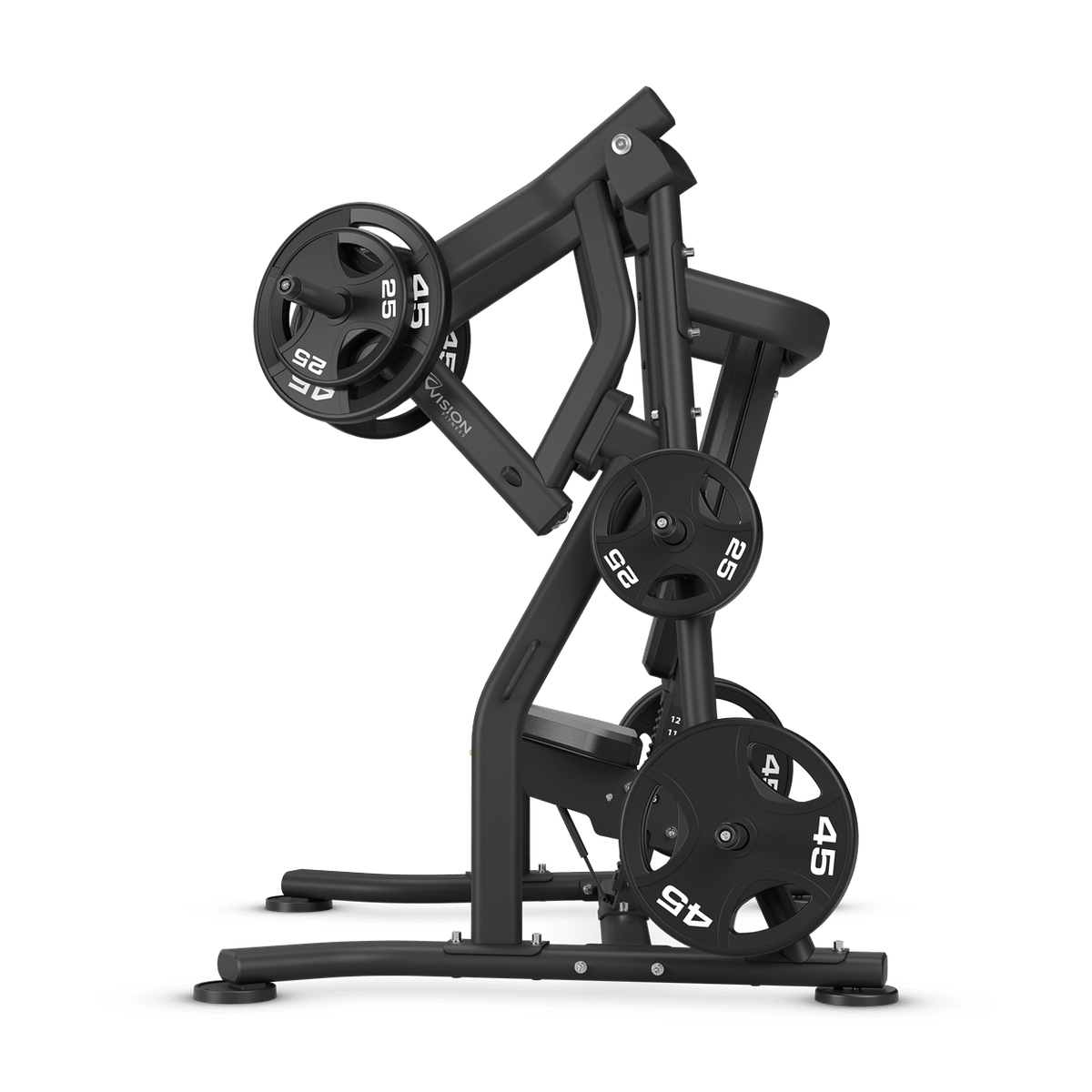 Vertikale Brustpresse – Vision Fitness Keystone von der Seite