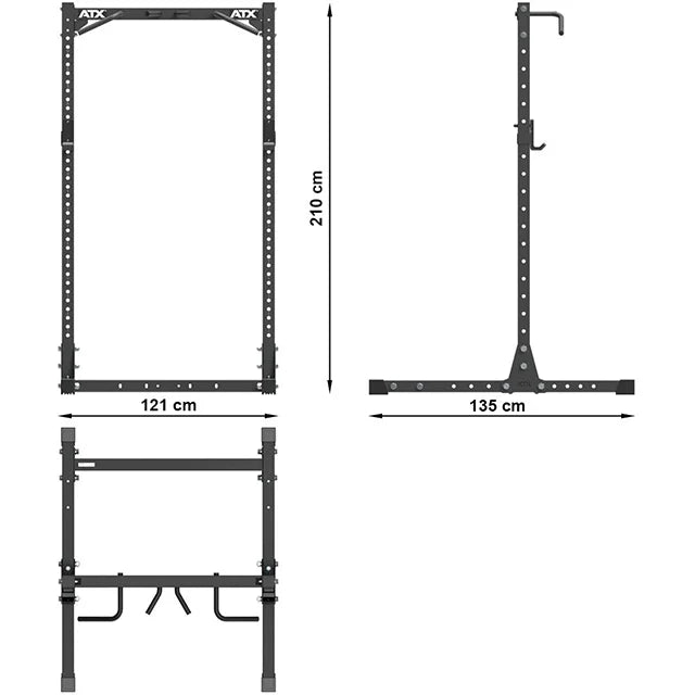 ATX® Half Rack 620 inkl. J-Hooks & Safety Spotter Arms