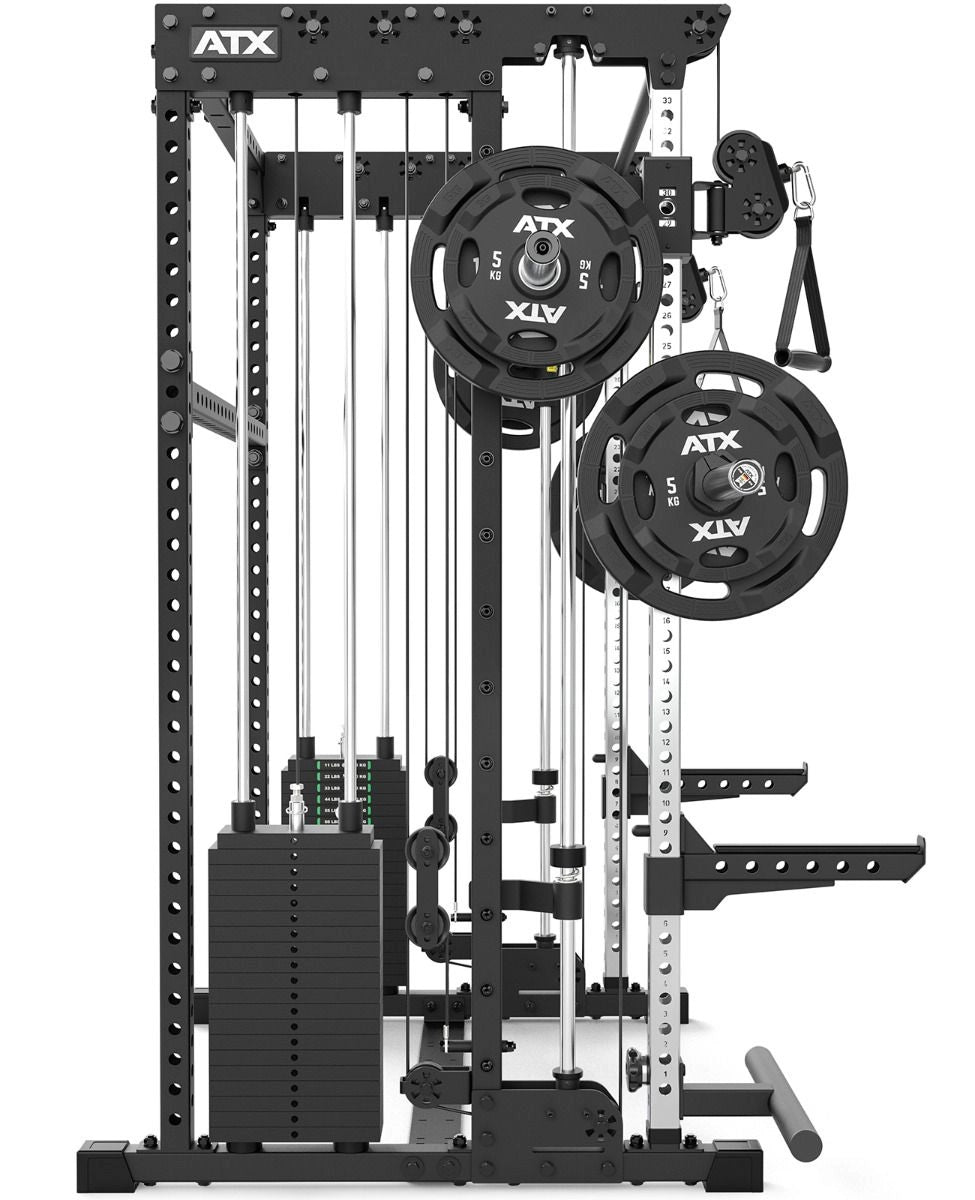 ATX® Multi Smith Rack - Höhe 195 cm - 2 × 100 kg seitlich mit Zubehör