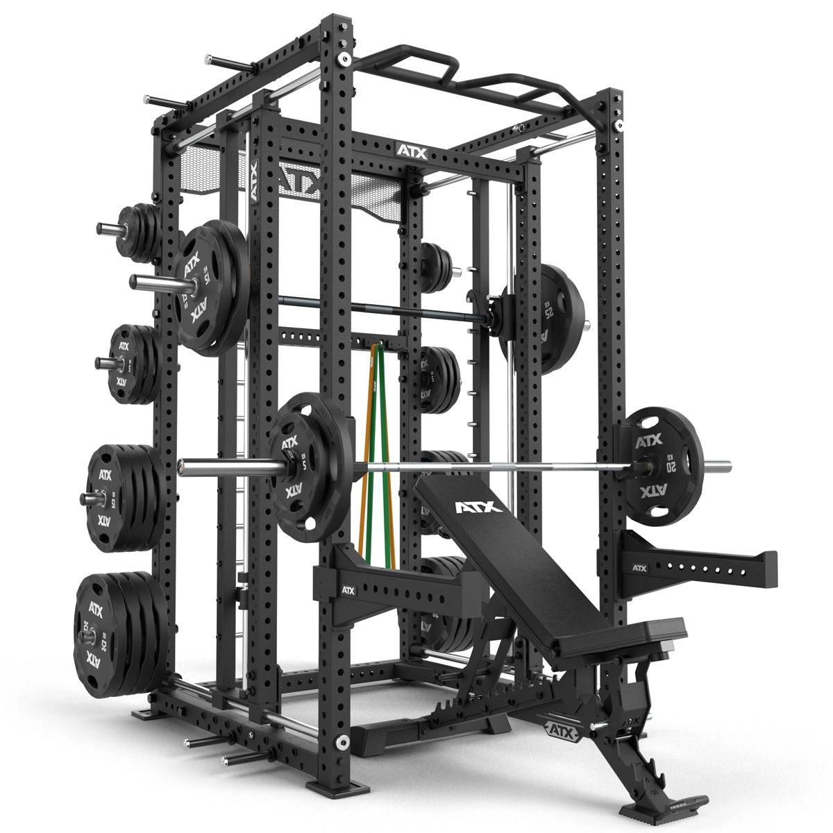 ATX® Power Smith Rack - Fahrbare Multipresse mit Hantelbank