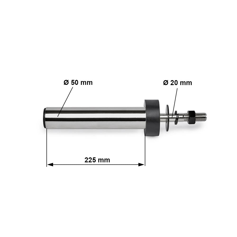 ATX® Weight Plate Pins - 220 - 50 mm - Maße: Länge: 36,5 cm gesamt / 22,5 cm nutzbare Ablage; Breite: 8 cm; Höhe: 8 cm
