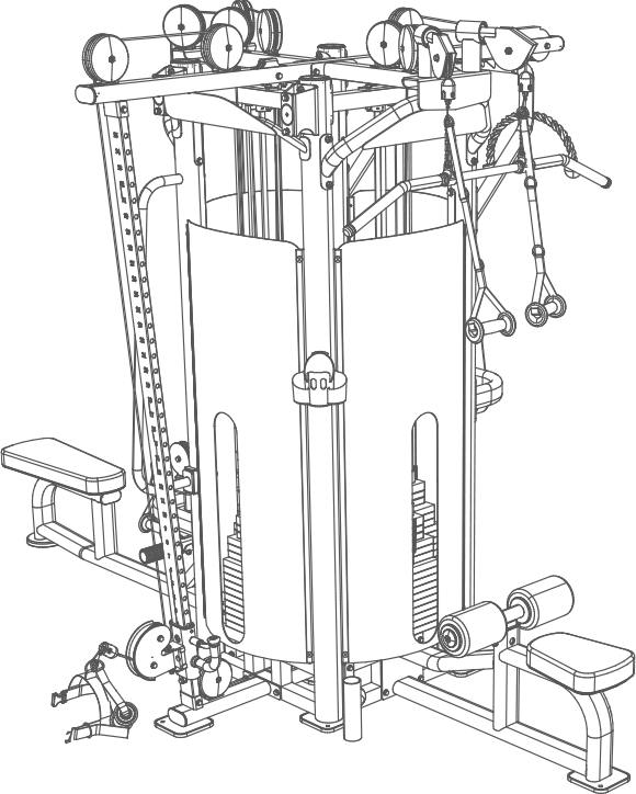 BH Fitness Kabelzugturm - L480