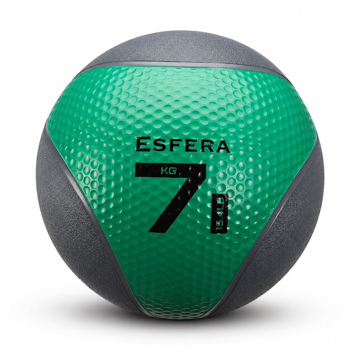 Medizinball aus Gummi – 7 kg grün