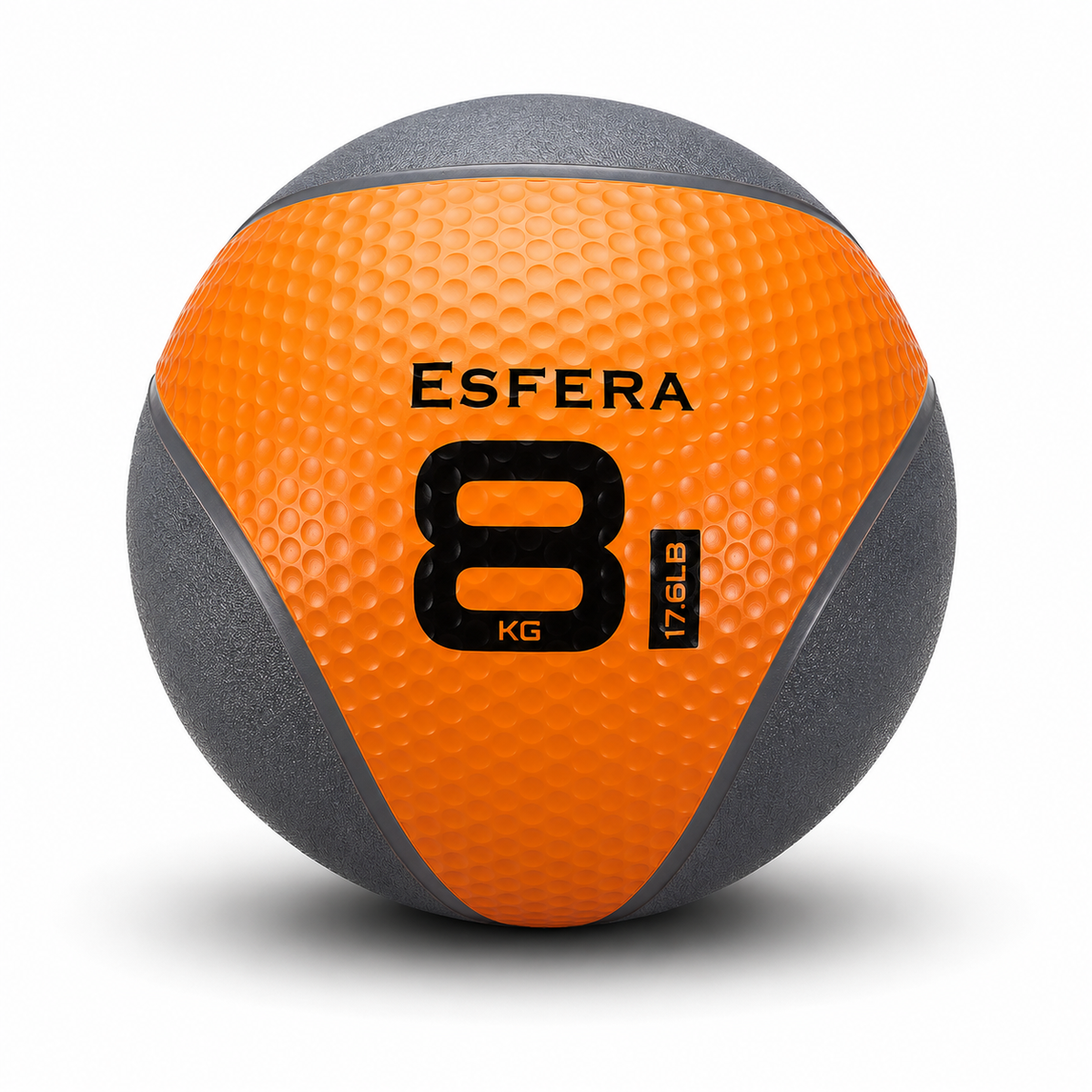 Medizinball aus Gummi – 8 kg orange