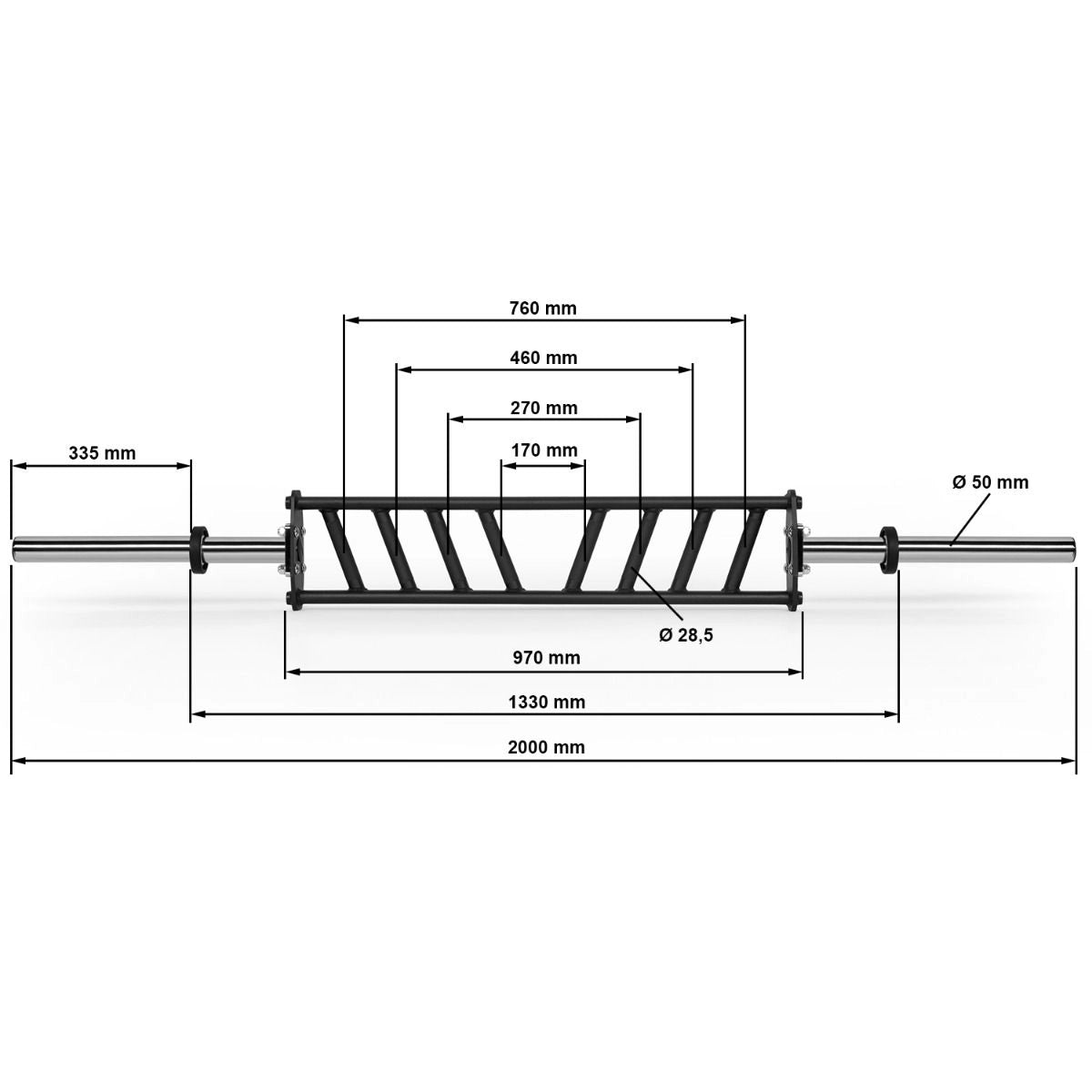 ATX® Multi Grip Bar - Diagonal - 50 mm