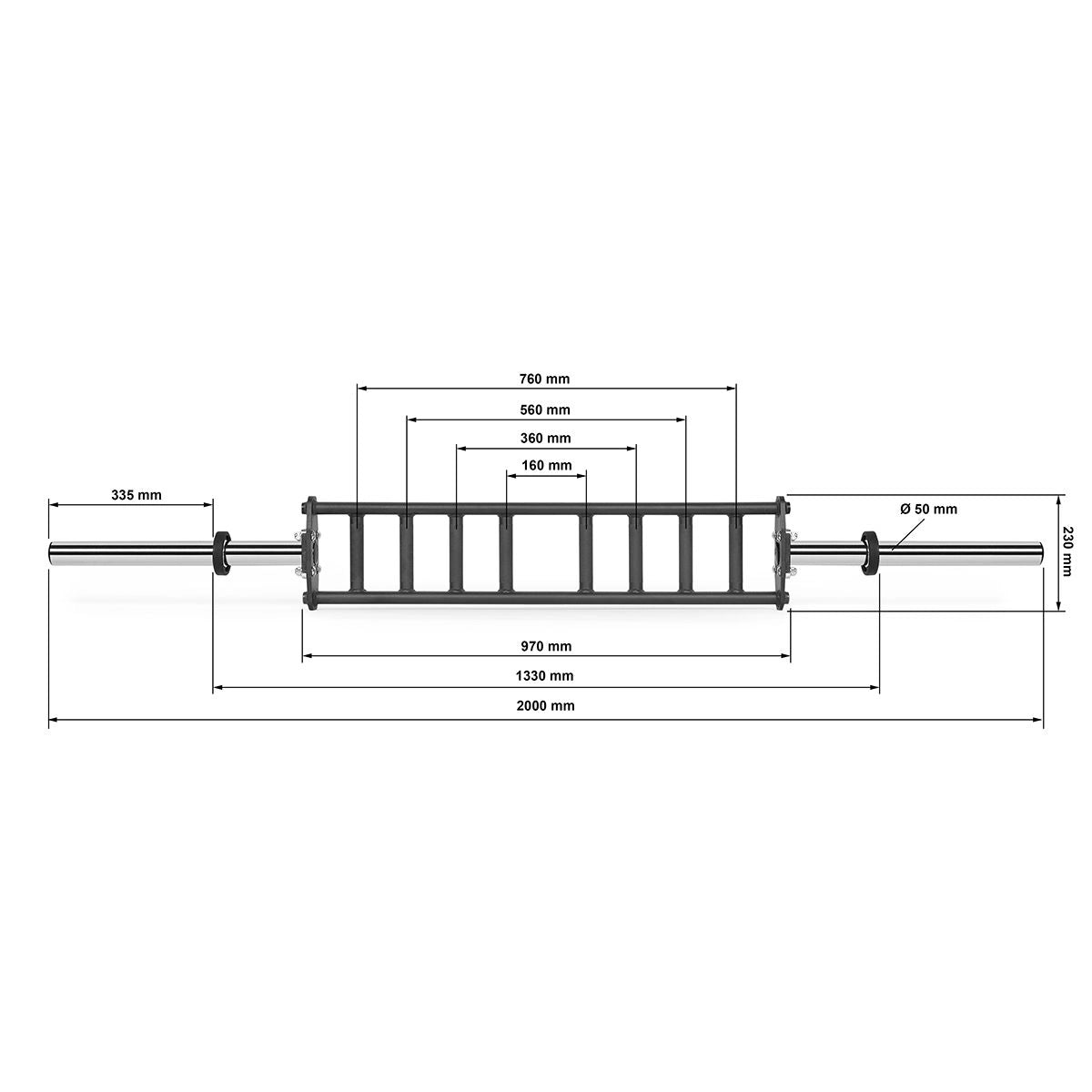 ATX® Parallel Multi Grip Bar - 50 mm x 200 cm